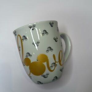 Mickey Mouse Love White and Gold Mug